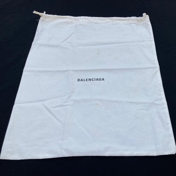 Balenciaga Logo Dust Bag Draw String Dust Bag Cotton White Large 14x17” - Picture 1 of 9